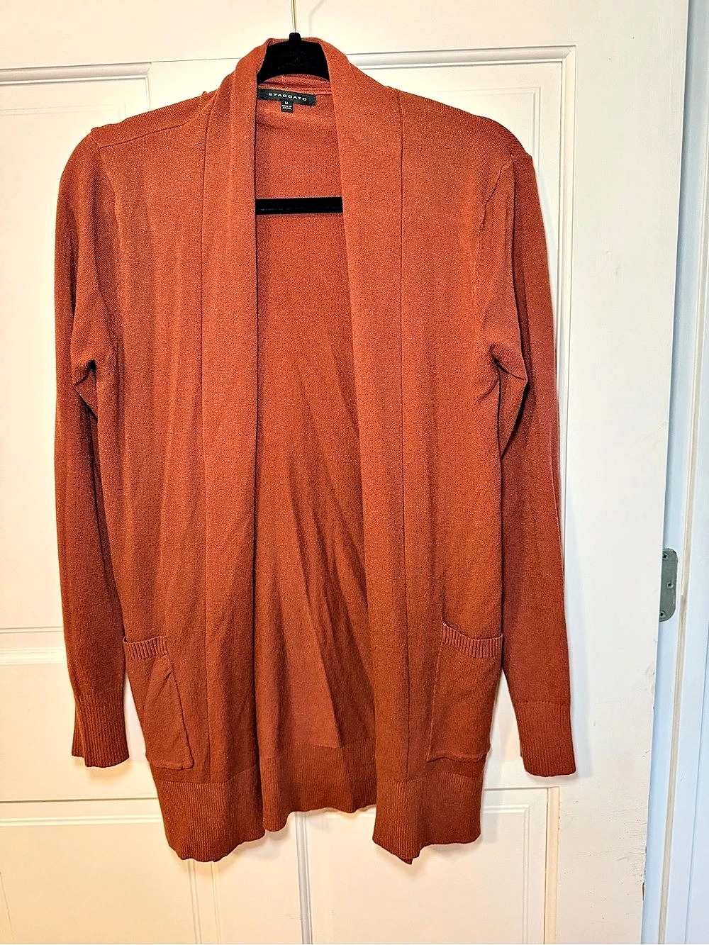 Staccato Open Front Cardigan in Brown Size Medium